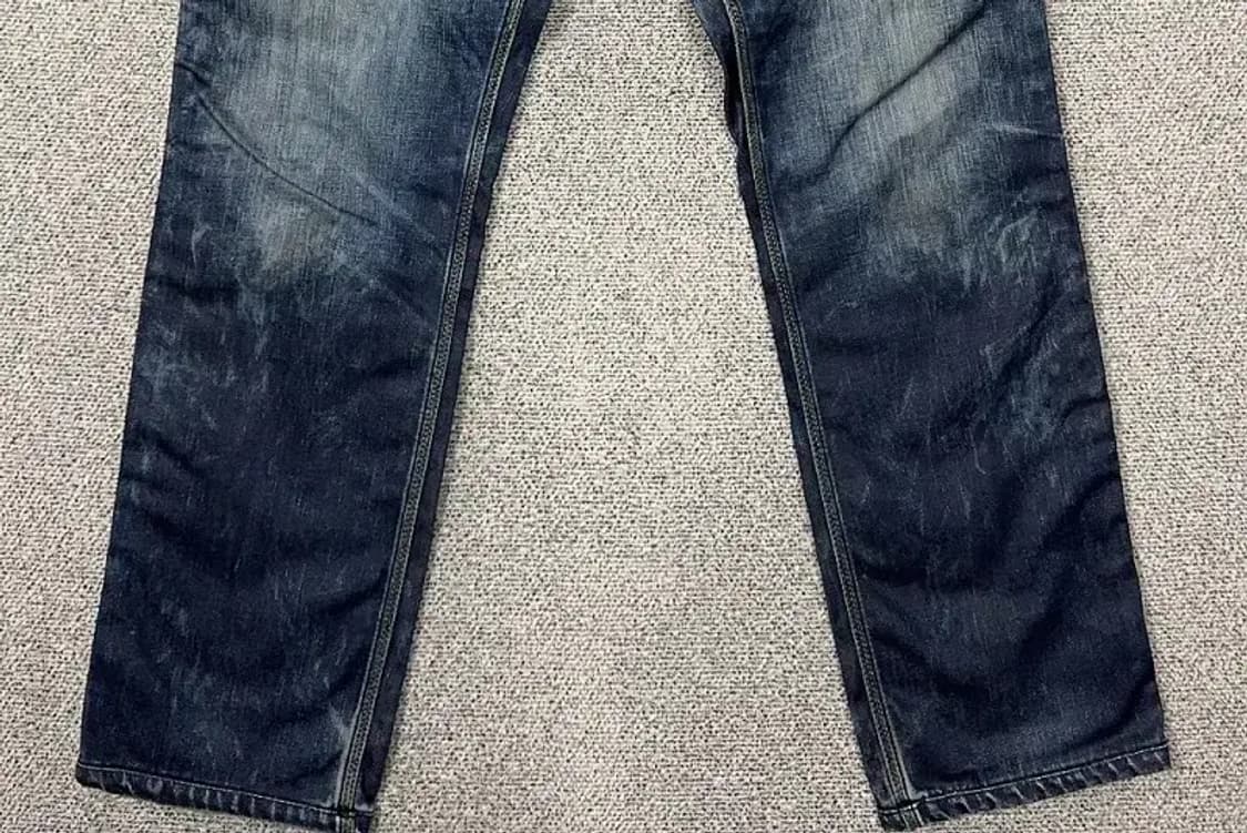 수퍼드라이 빈티지 하드 워싱 청바지 W34 L32 상품이미지4