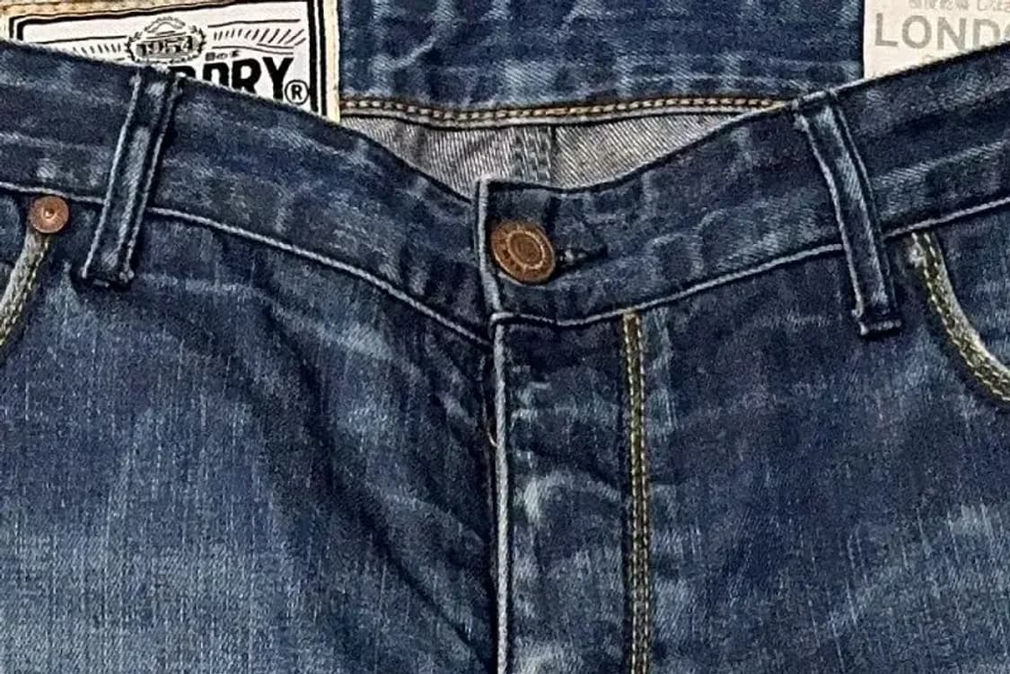 수퍼드라이 빈티지 하드 워싱 청바지 W34 L32 상품이미지5