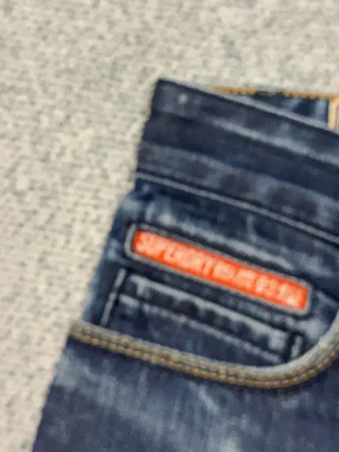 수퍼드라이 빈티지 하드 워싱 청바지 W34 L32 상품이미지6