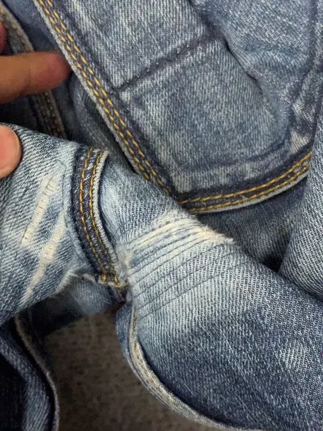 수퍼드라이 빈티지 하드 워싱 청바지 W34 L32 상품이미지8