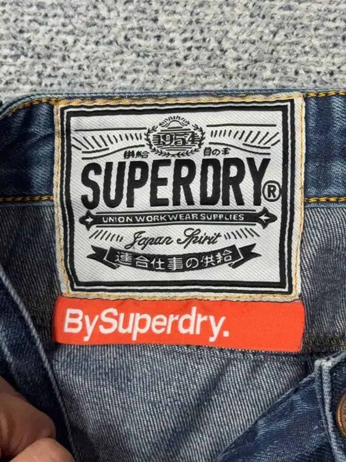 수퍼드라이 빈티지 하드 워싱 청바지 W34 L32 상품이미지9