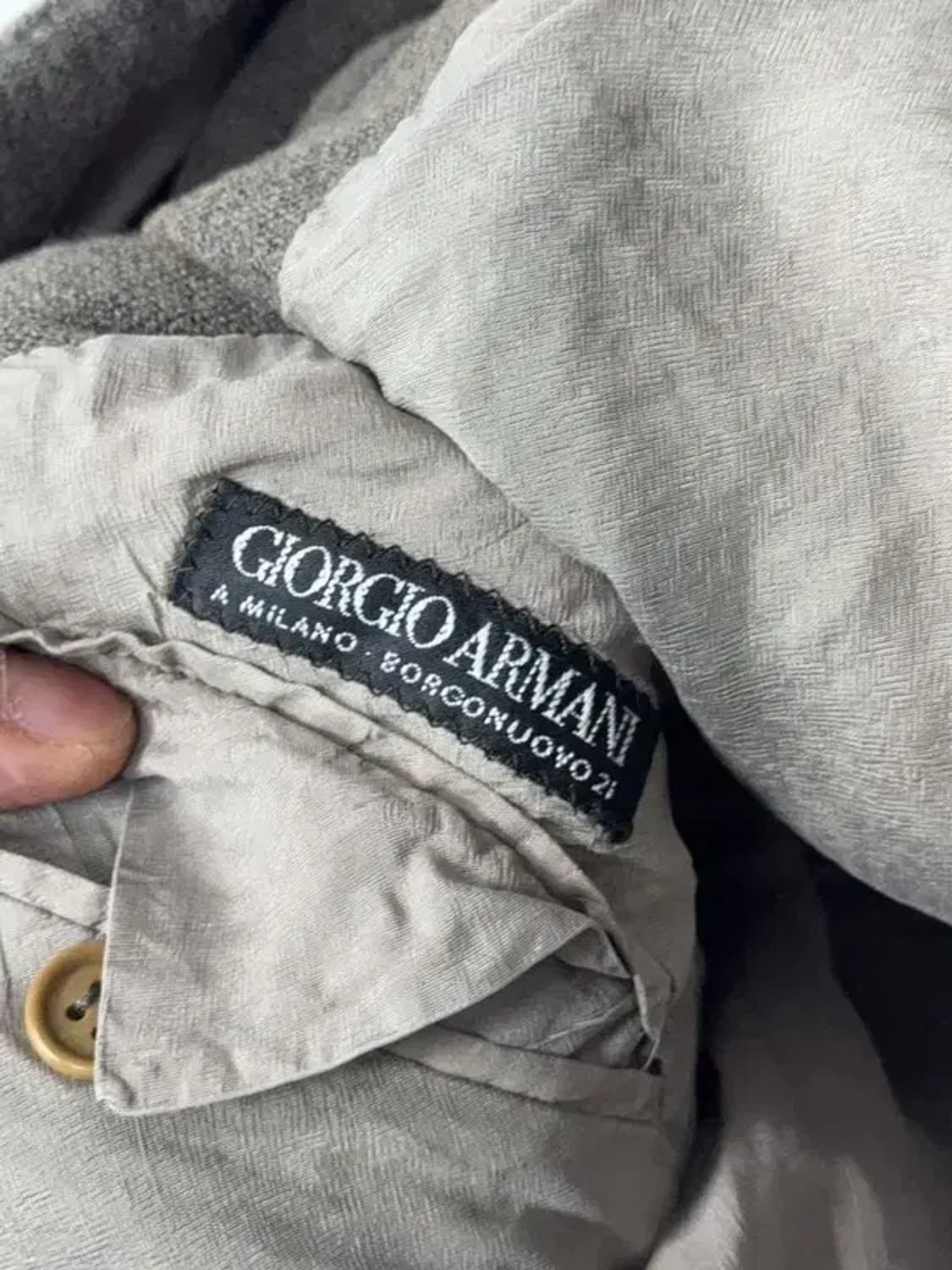 조르지오 아르마니 브라운 울 클래식 버튼 롱 블레이저 50 상품이미지7