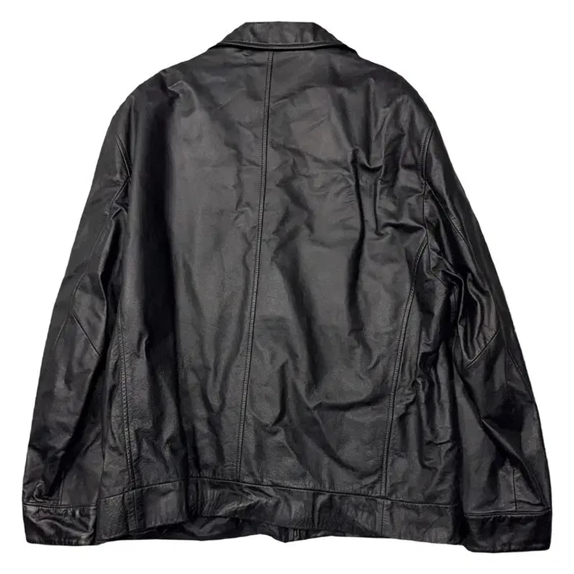 빈티지 블랙 카우 레더 소가죽 자켓 L 상품이미지2