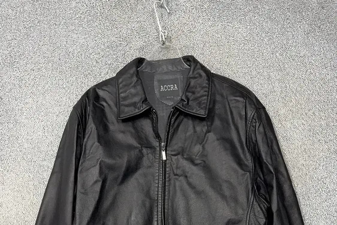 빈티지 블랙 카우 레더 소가죽 자켓 L 상품이미지3