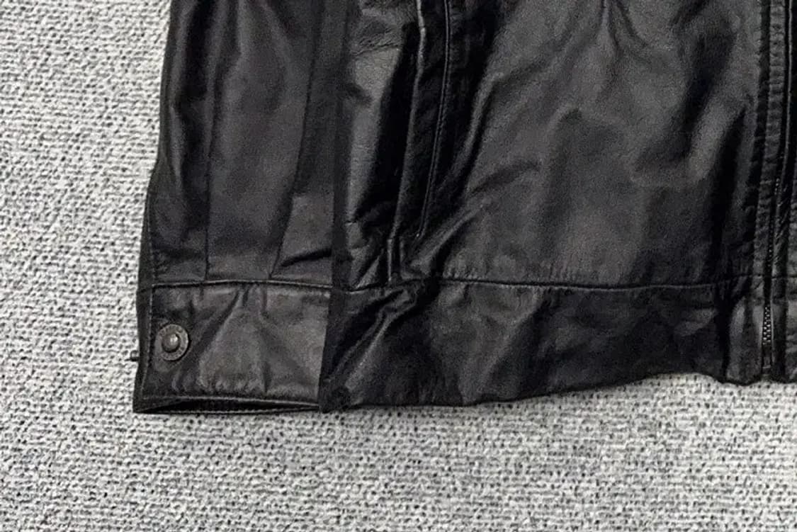 빈티지 블랙 카우 레더 소가죽 자켓 L 상품이미지6