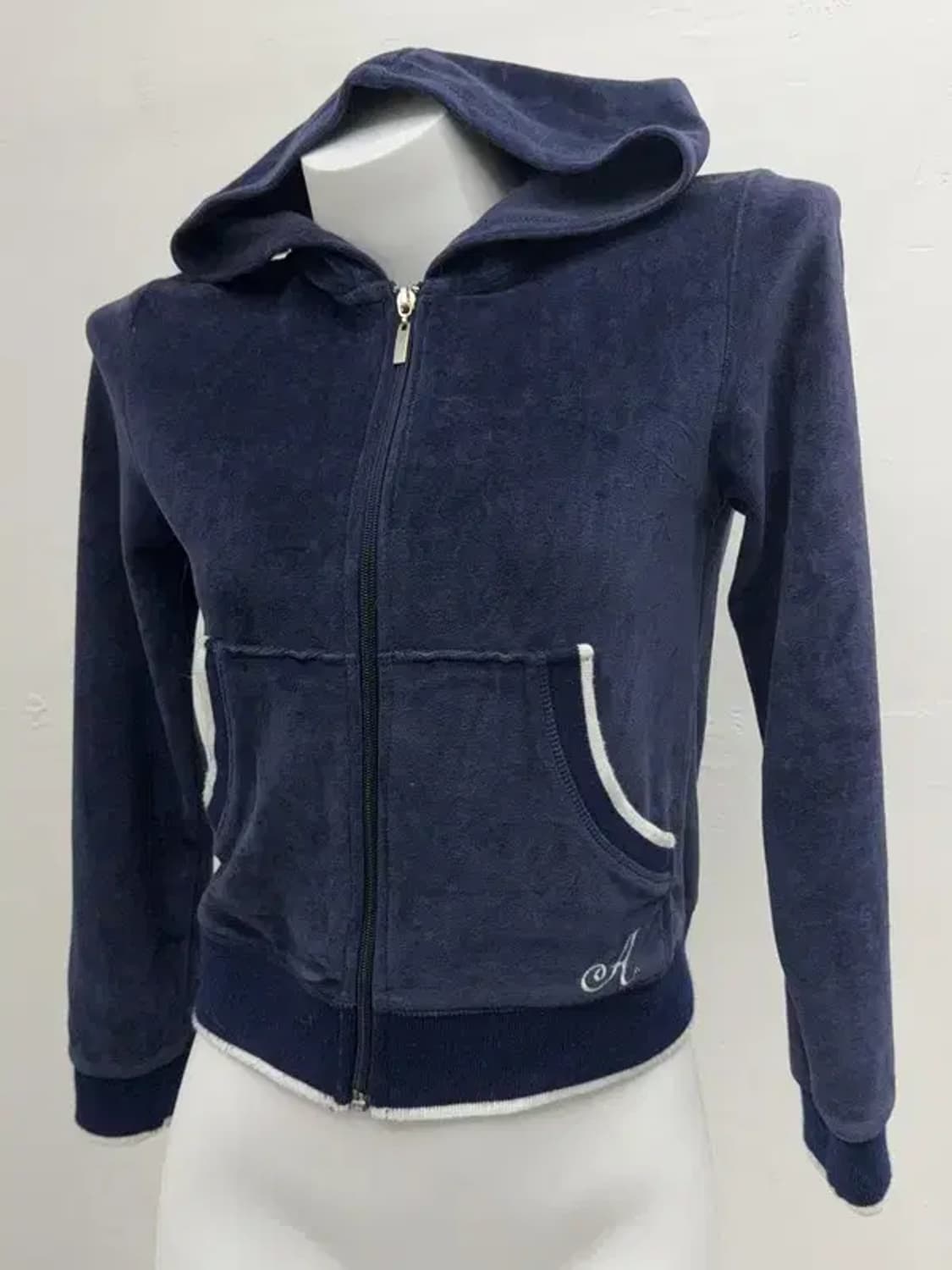 아메리칸이글 네이비 벨벳 집업 M 상품이미지1