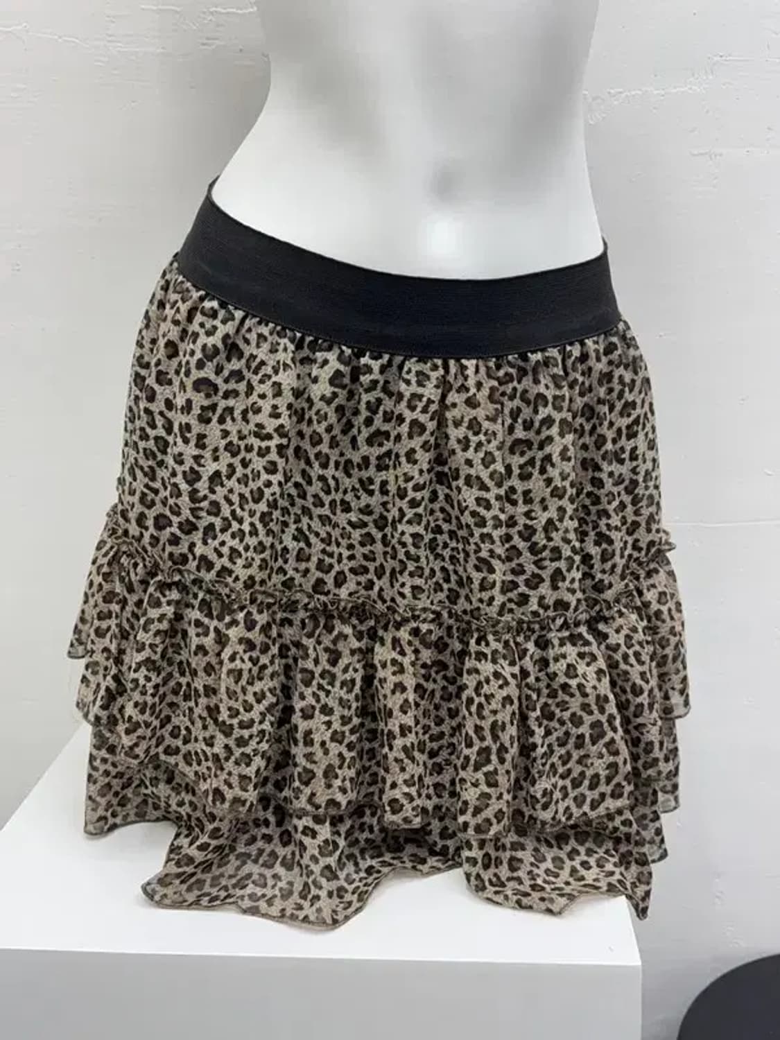 레오파드 패턴 밴딩 캉캉스커트 F 상품이미지1