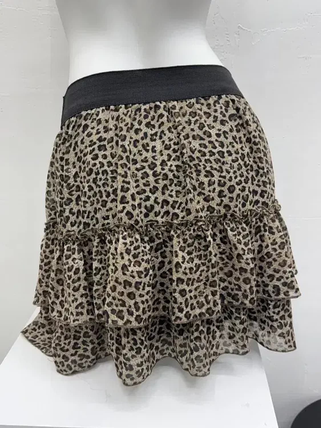 레오파드 패턴 밴딩 캉캉스커트 F 상품이미지2