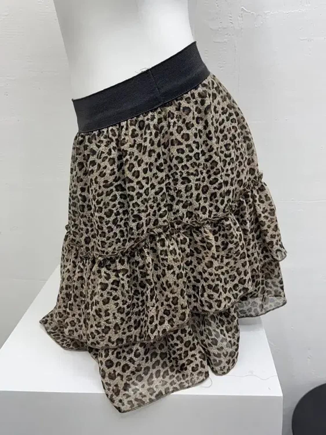레오파드 패턴 밴딩 캉캉스커트 F 상품이미지7