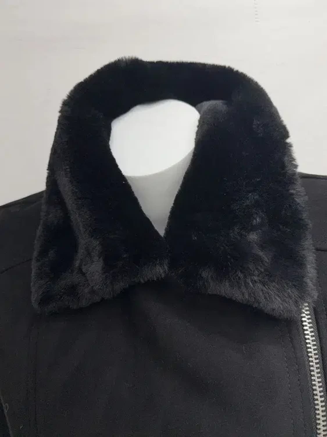 블랙 안감 퍼 스웨이드 사선 조끼 M-L 상품이미지9