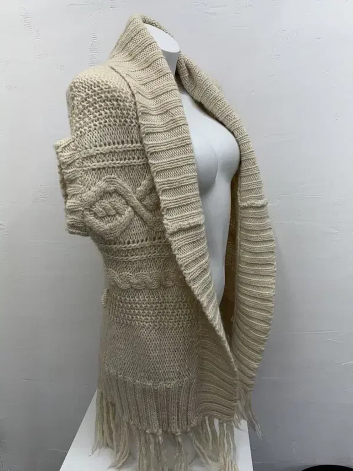 에이치엔앰 베이지 가디건 M 상품이미지7