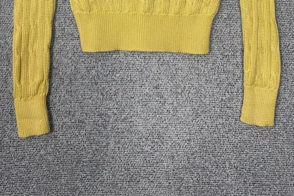 폴로 두산 꽈배기 옐로우 니트 S 상품이미지5