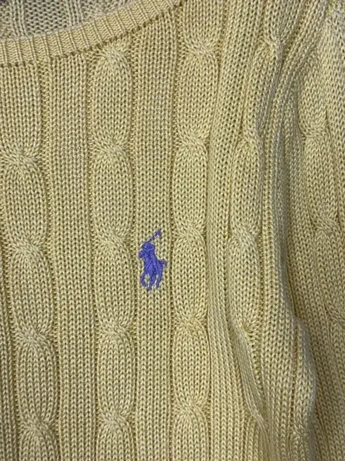 폴로 두산 꽈배기 옐로우 니트 S 상품이미지7