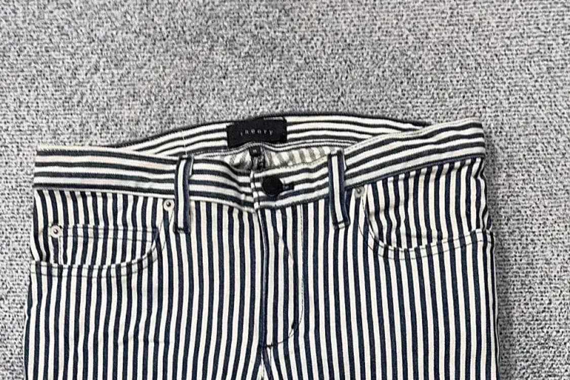 띠어리 스트라이프 블루 팬츠 26 상품이미지3