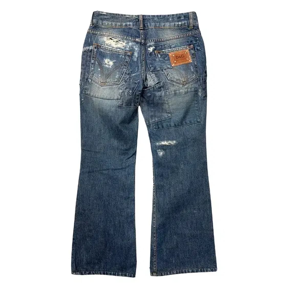 돌체앤가바나 Y2K 워싱 패치워크 부츠컷 청바지 64-84 상품이미지2