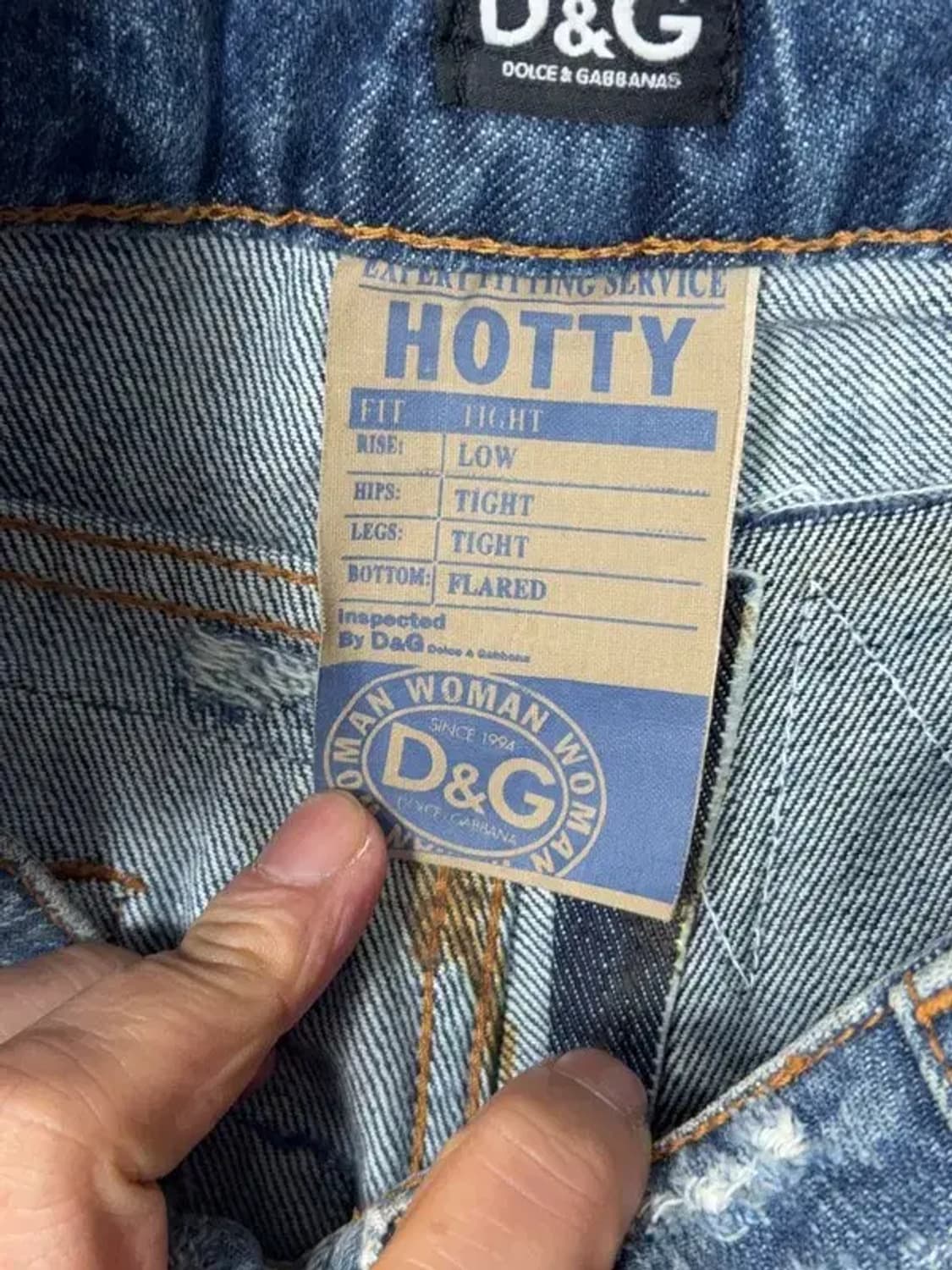 돌체앤가바나 Y2K 워싱 패치워크 부츠컷 청바지 64-84 상품이미지9