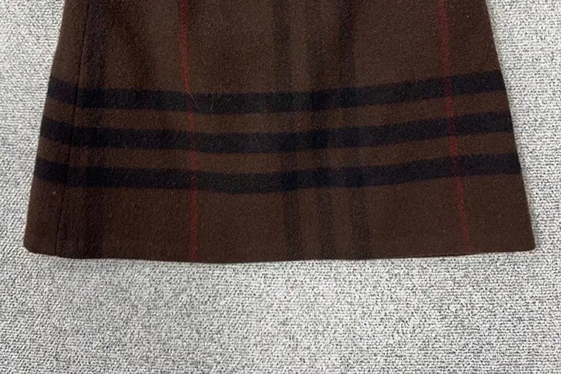 버버리 체크 브라운  울 스커트 55~66 상품이미지4