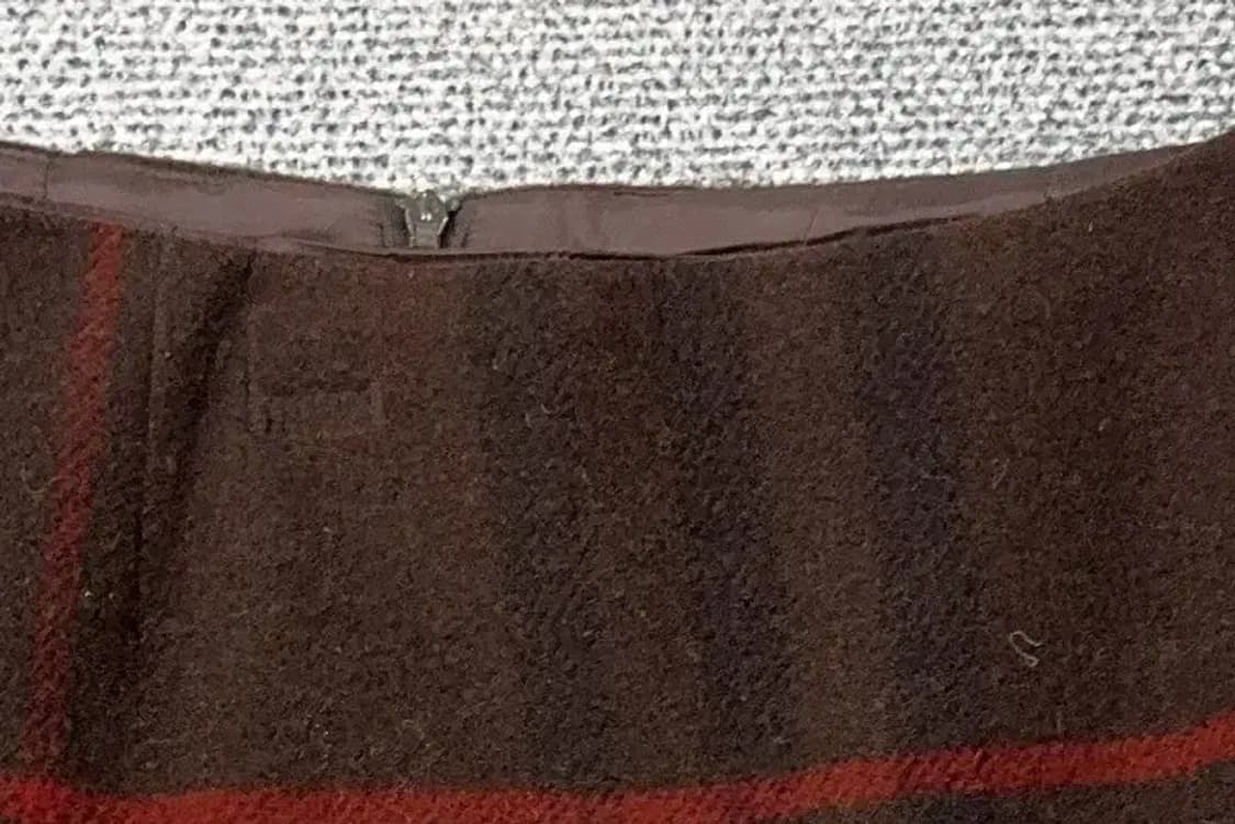 버버리 체크 브라운  울 스커트 55~66 상품이미지5