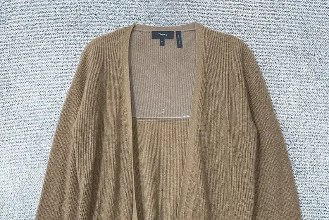 띠어리 베이지 캐시미어 100% 롱 니트 가디건 S 상품이미지3