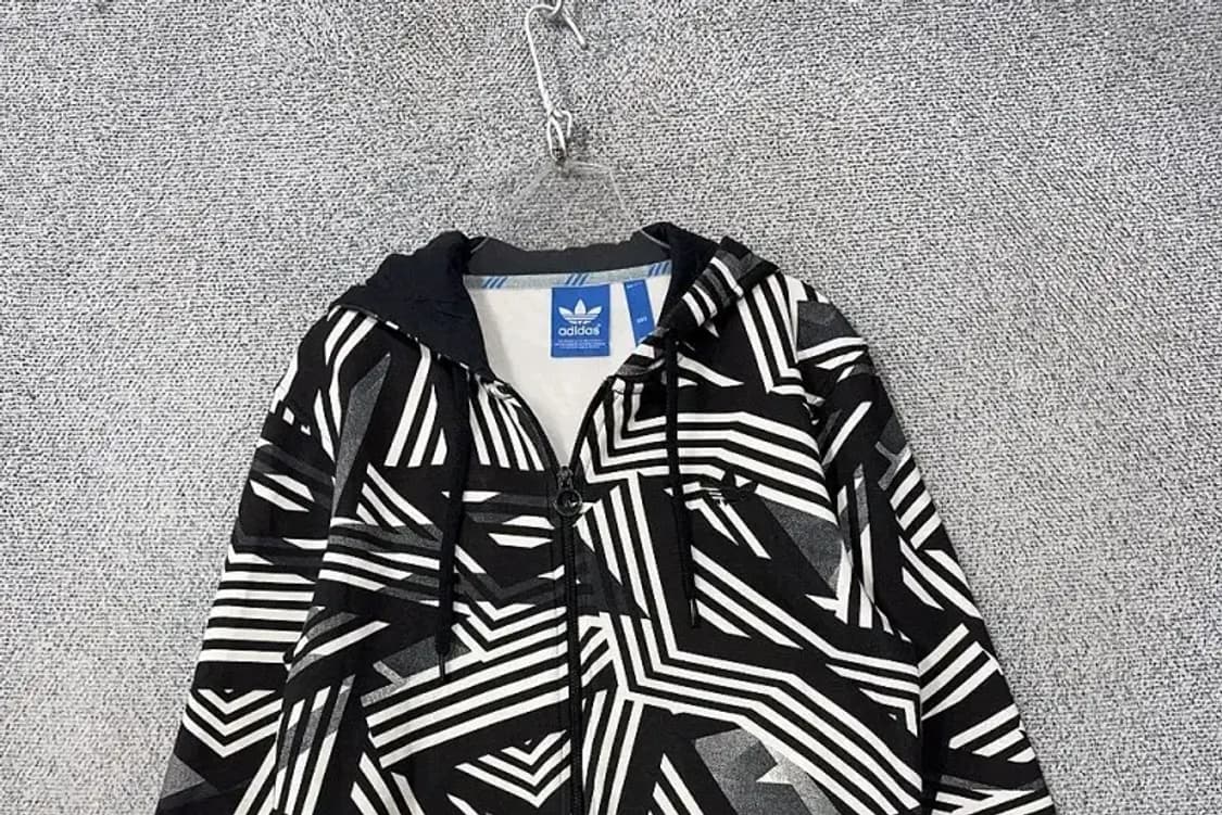 아디다스 불꽃 빈티지 패턴 후드 집업 L 상품이미지3