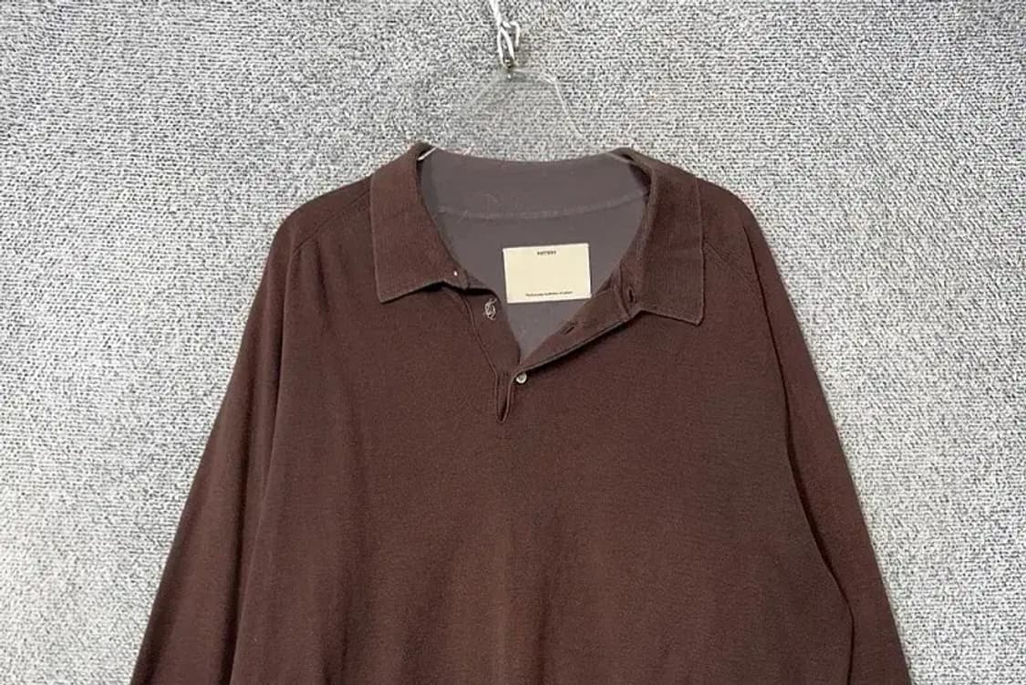 포터리 다크 브라운 폴로 카라 니트 1 상품이미지3