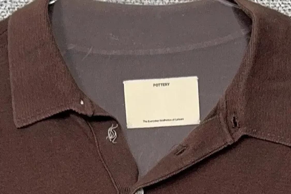 포터리 다크 브라운 폴로 카라 니트 1 상품이미지5