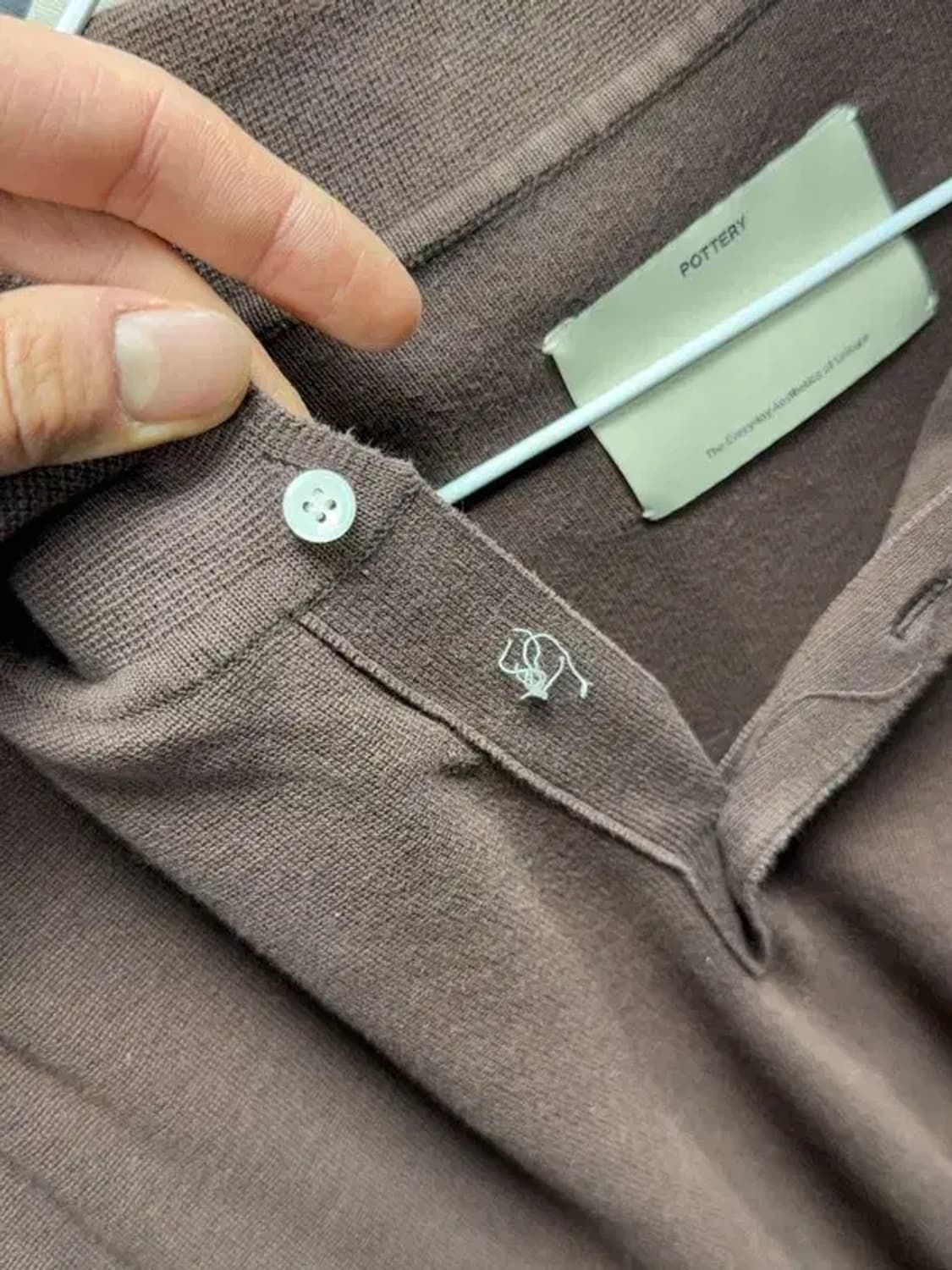 포터리 다크 브라운 폴로 카라 니트 1 상품이미지8