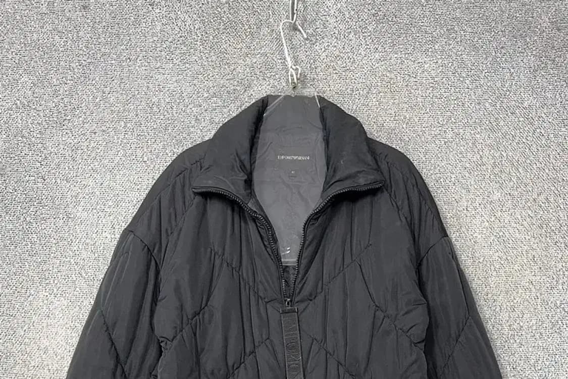 엠포리오 아르마니 블랙 누빔 패딩 점퍼 자켓 42 상품이미지3