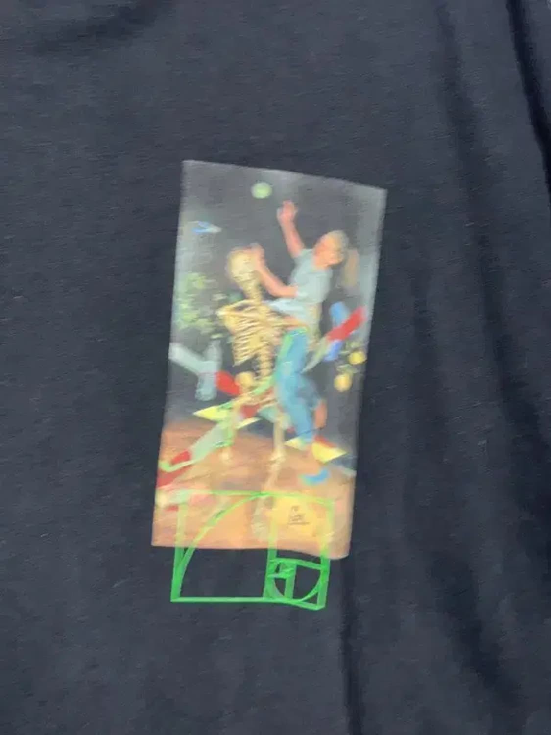 오프화이트 파스칼 페인팅 블랙 맨투맨 XL 상품이미지7