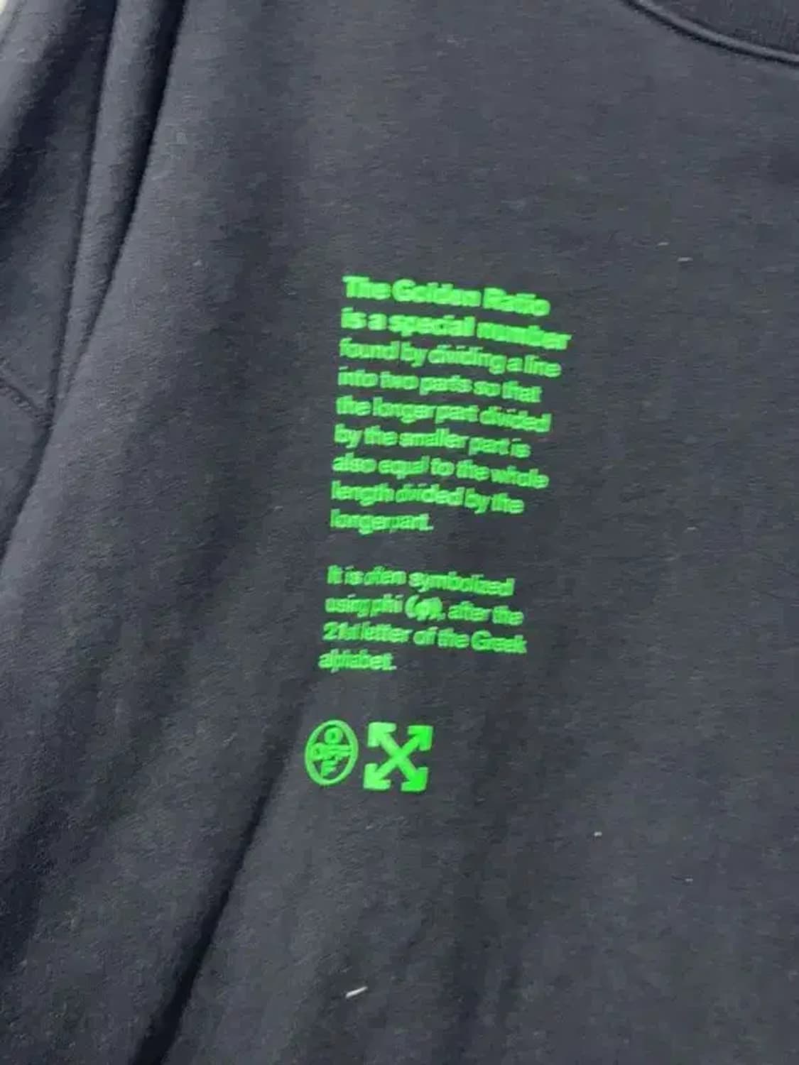 오프화이트 파스칼 페인팅 블랙 맨투맨 XL 상품이미지8