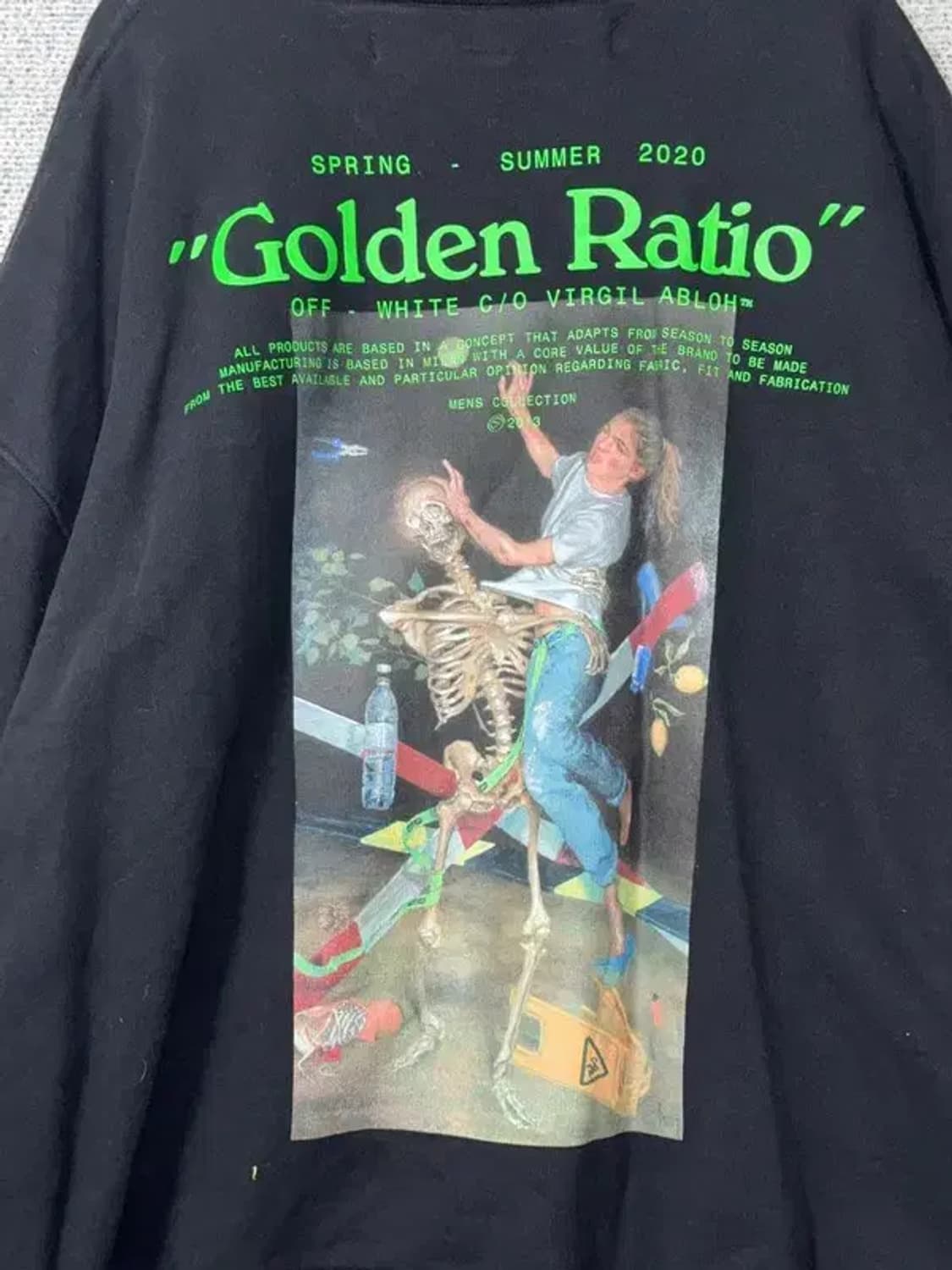 오프화이트 파스칼 페인팅 블랙 맨투맨 XL 상품이미지9