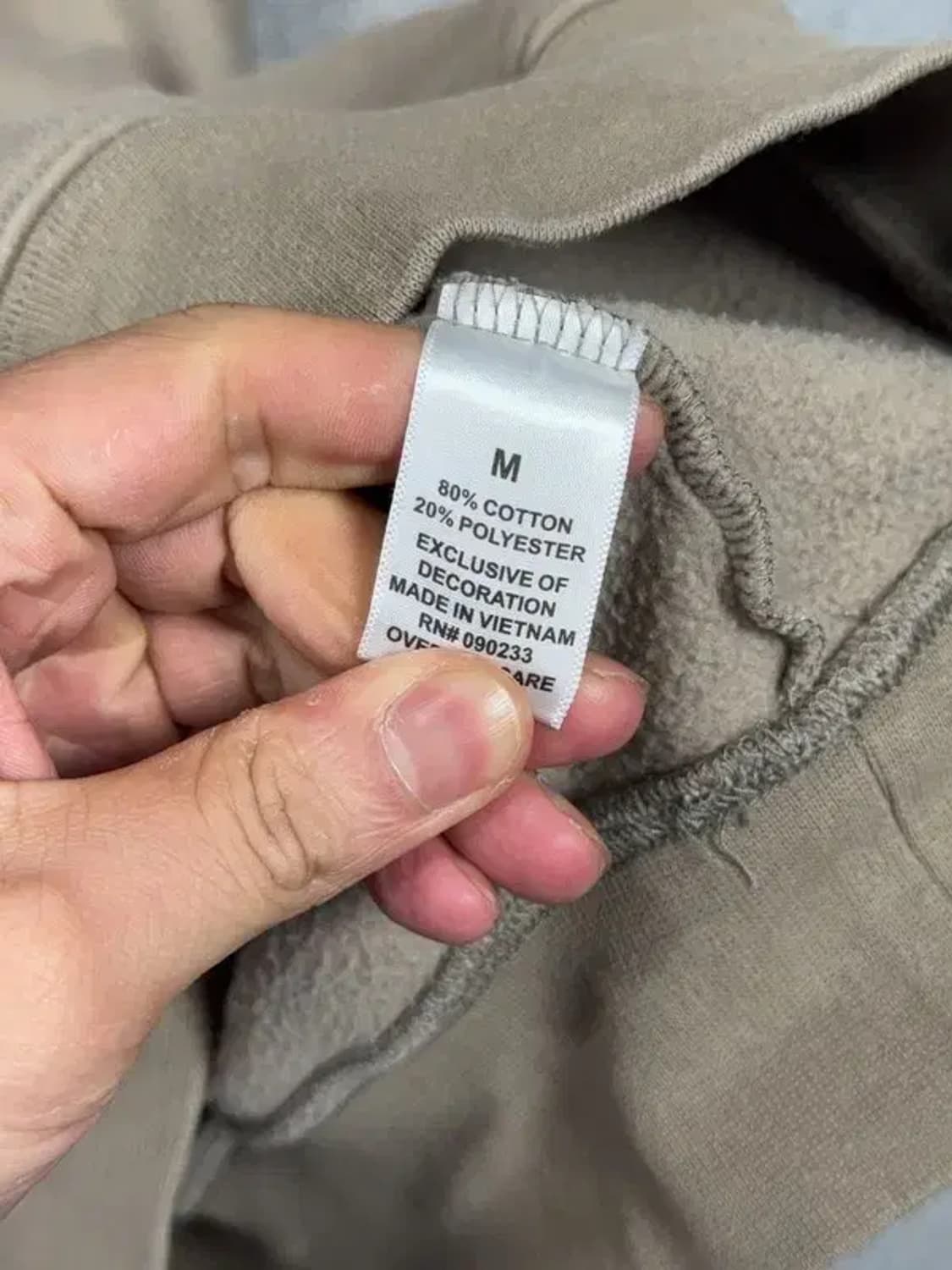 Fear of God 베이지 백프린팅 스펠 로고 오버핏 스웻 후드티 M 상품이미지7