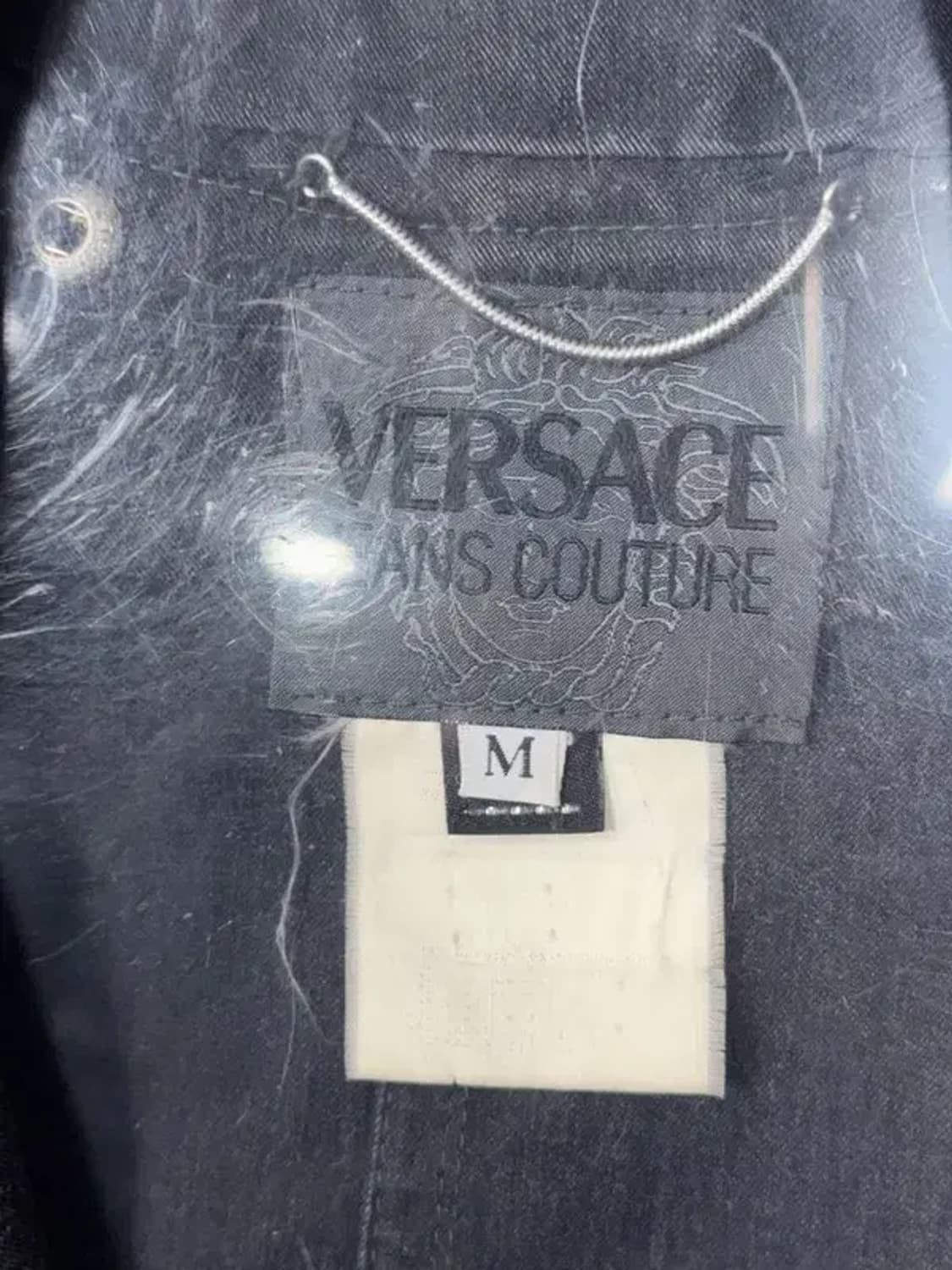 베르사체 진 꾸뛰르 아카이브 흑청 디테일 오버 데님 자켓 M 상품이미지7