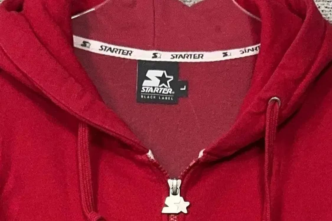 스타터 레드 성조기 백로고 오버핏 후드 집업 L 상품이미지5
