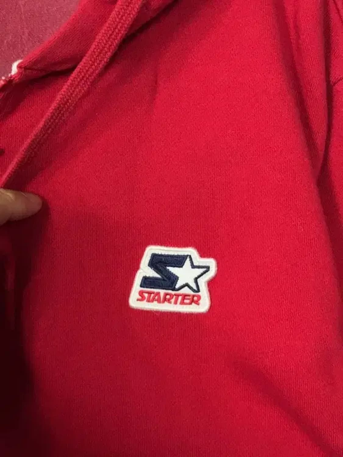 스타터 레드 성조기 백로고 오버핏 후드 집업 L 상품이미지7