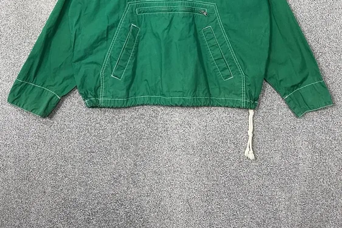 갭 그린 스티치 디테일 풀오버 반집업 후드 바람막이 웜업 M 상품이미지4