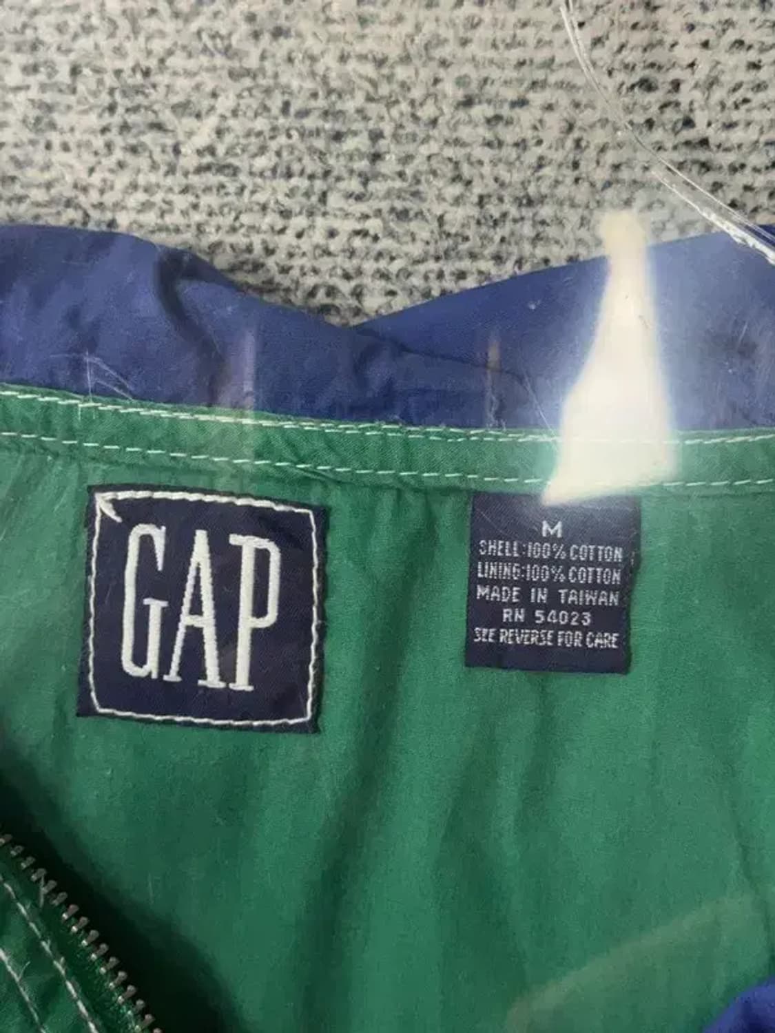 갭 그린 스티치 디테일 풀오버 반집업 후드 바람막이 웜업 M 상품이미지7