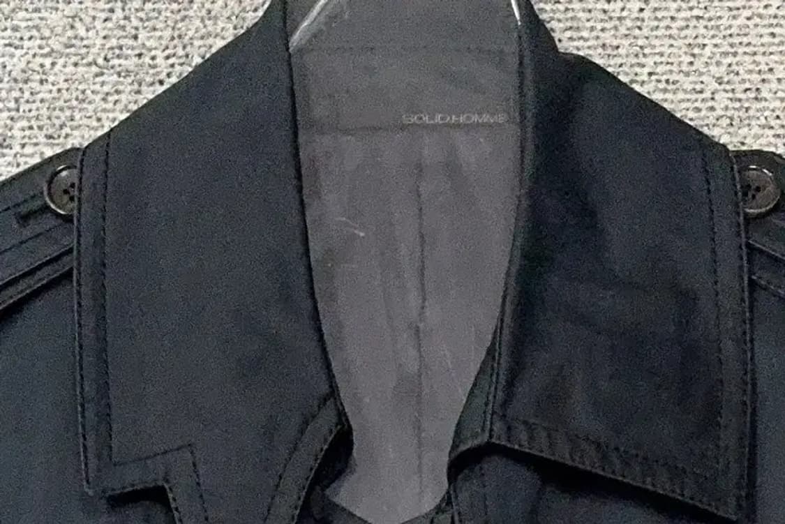 솔리드옴므 블랙 클래식 트렌치 코트 100 상품이미지5