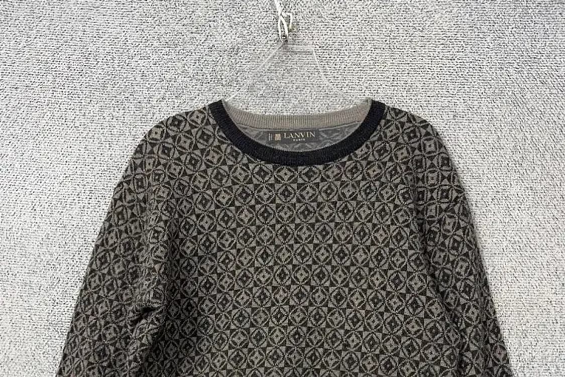 랑방 브라운 패턴 울 니트 L 상품이미지3