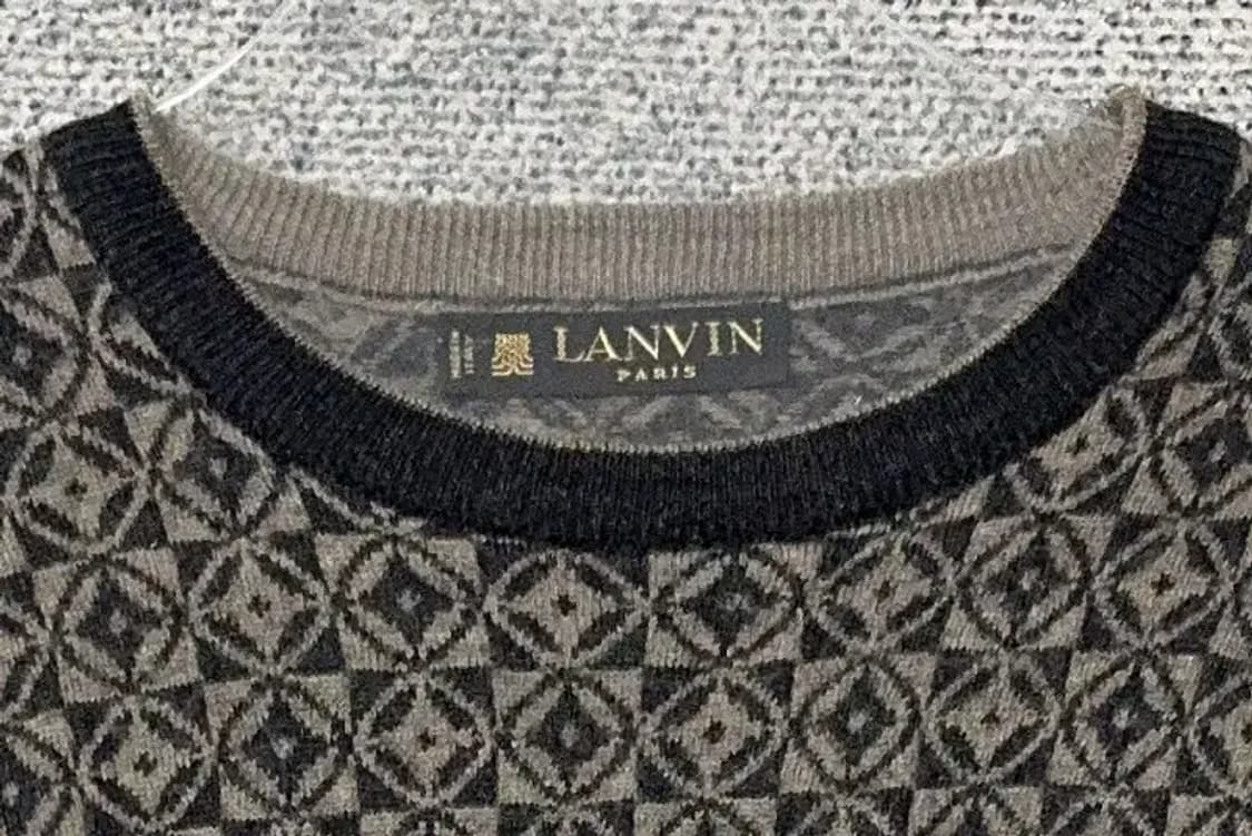 랑방 브라운 패턴 울 니트 L 상품이미지5