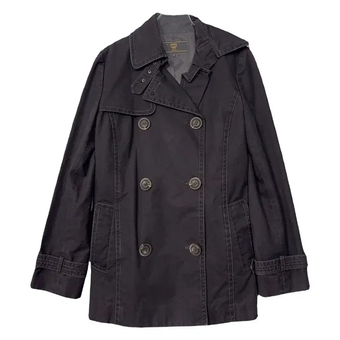 MCM 블랙 버튼 클래식 트렌치 코트 4 상품이미지1