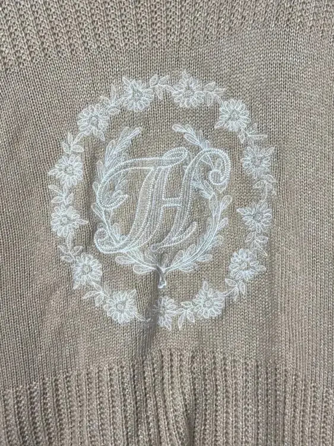 타미힐피거 프린팅 패턴 빈티지 베이지 니트 M 상품이미지7