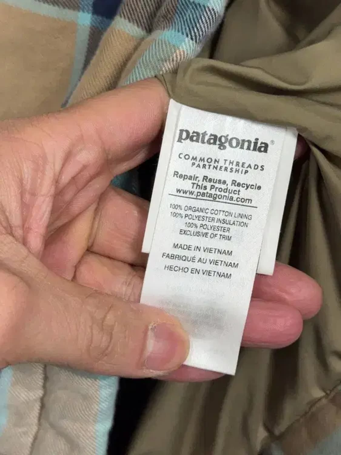 파타고니아 체크 캐주얼 깔깔이 자켓 L 상품이미지9