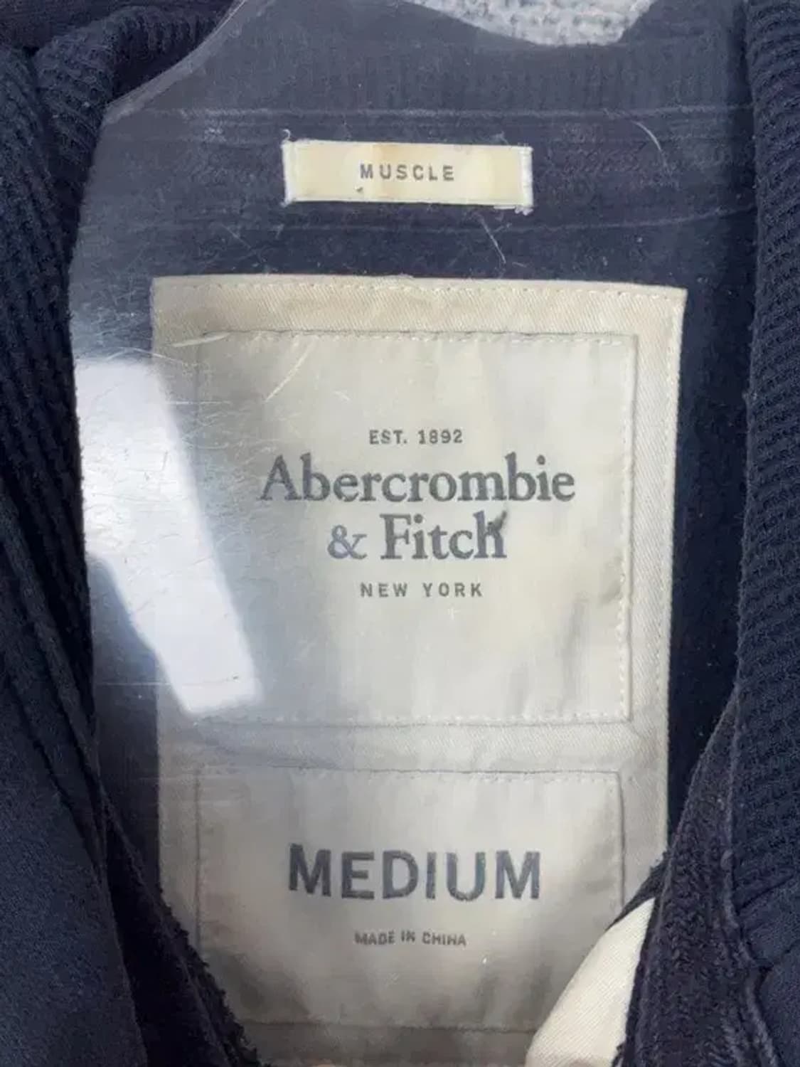 아베크롬비 Y2K 자수 로고 버튼 코튼 후드 집업 MEDIUM 상품이미지8