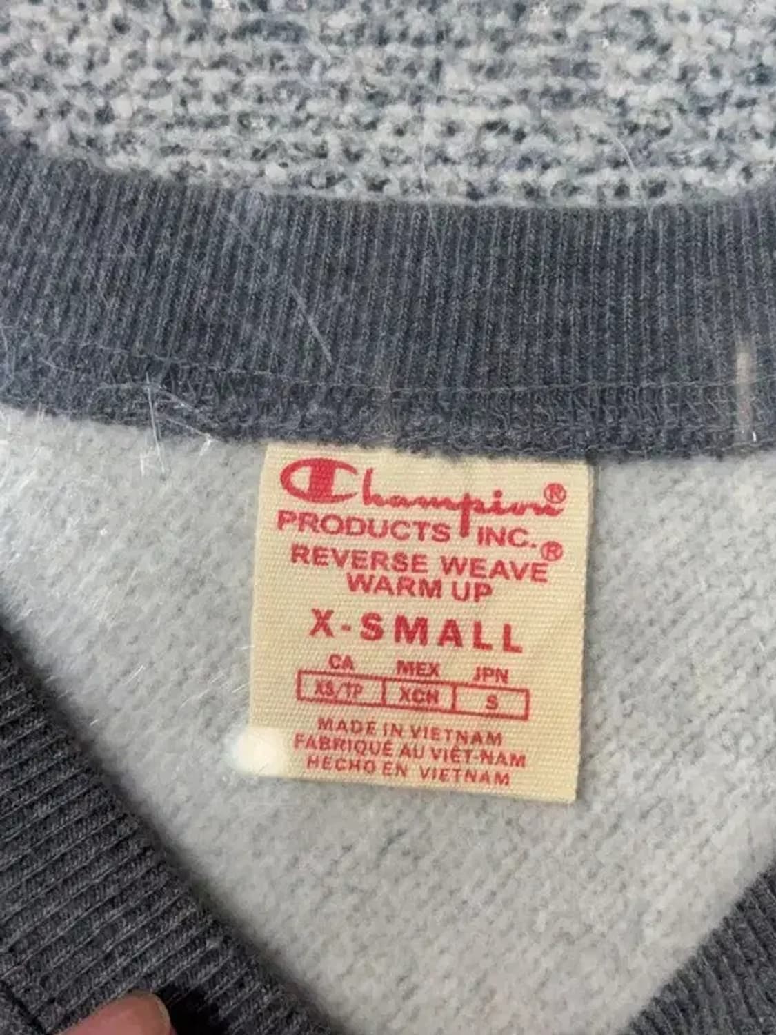 챔피온 리버스위브 그레이 맨투맨 X-SMALL 상품이미지8