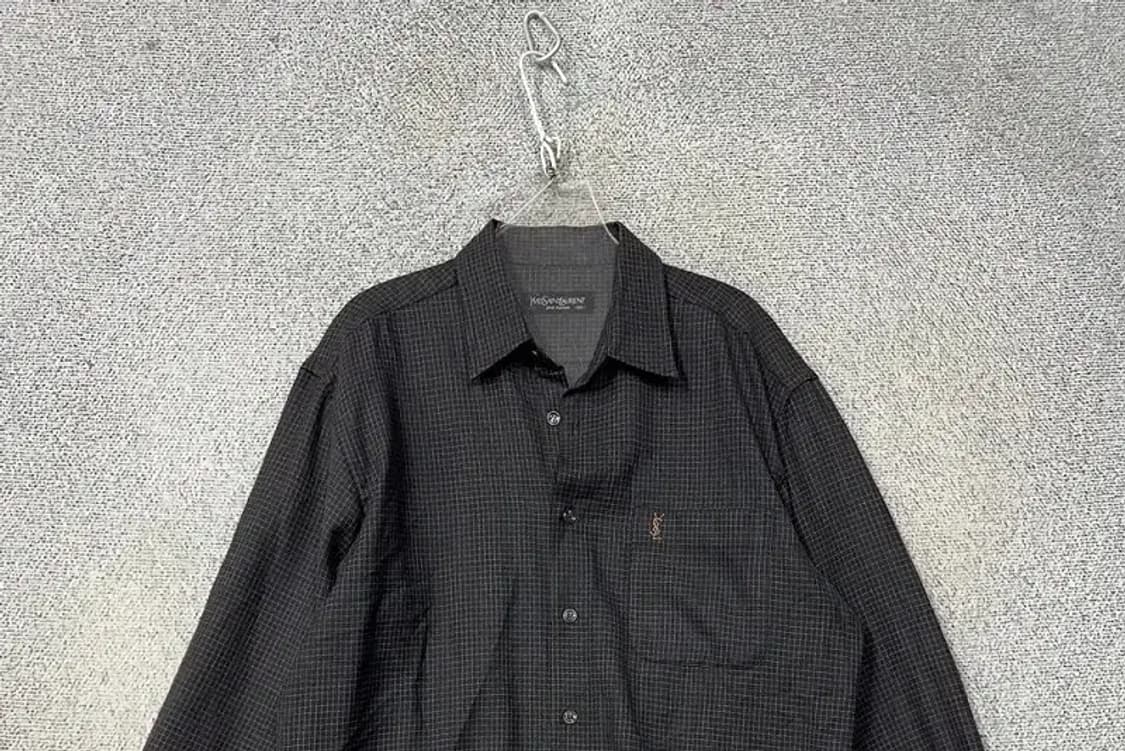 입생로랑 체크 로고 빈티지 셔츠 100 상품이미지3