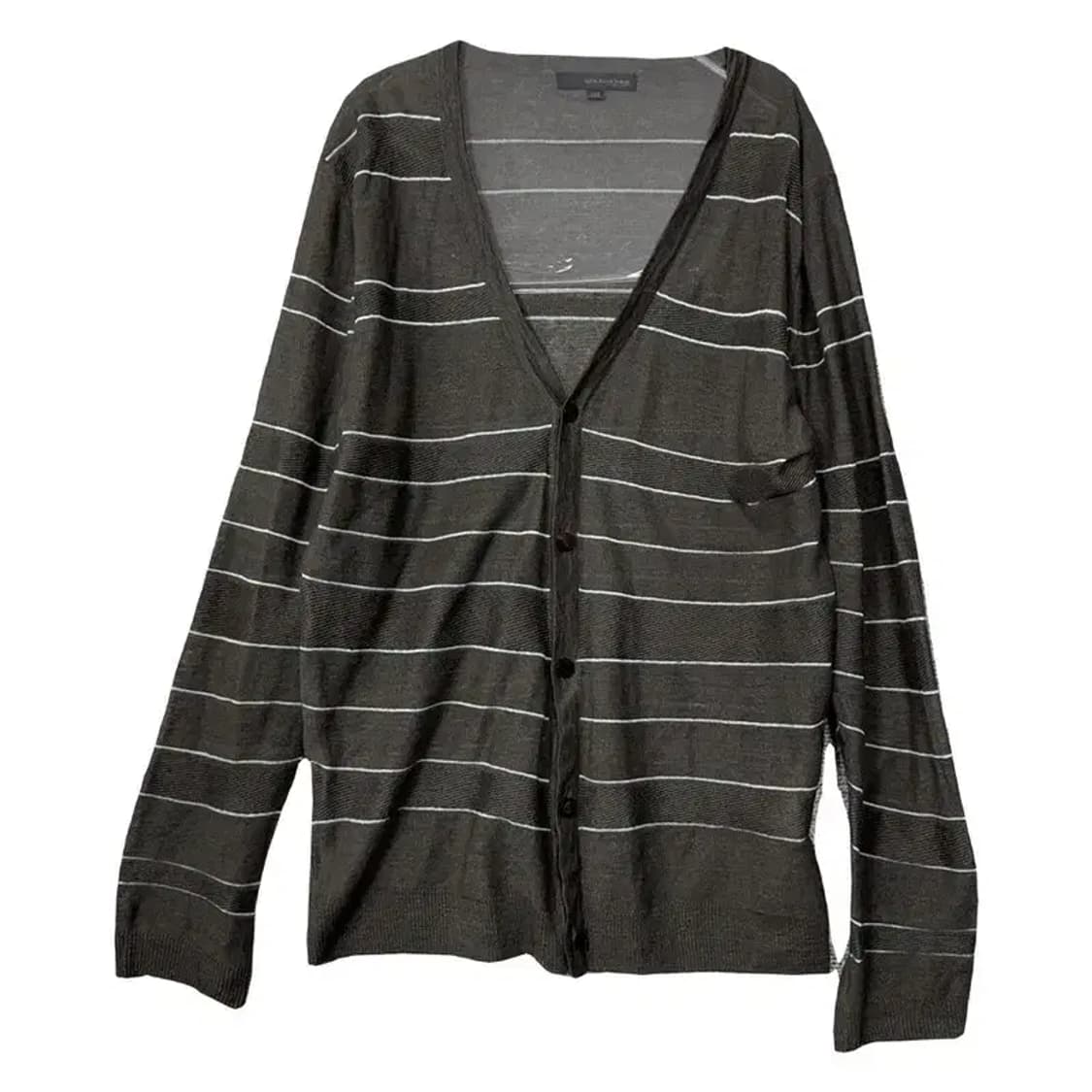 솔리드옴므 스트라이프 그레이 니트 가디건 50(105) 상품이미지1