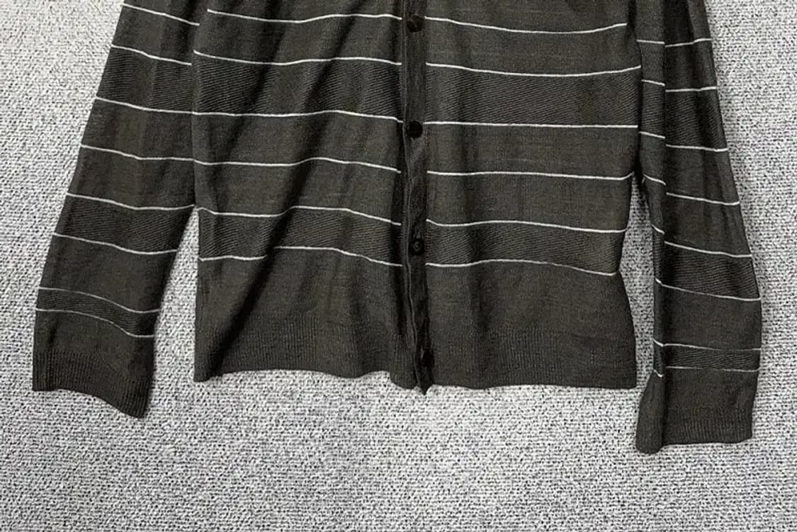 솔리드옴므 스트라이프 그레이 니트 가디건 50(105) 상품이미지4