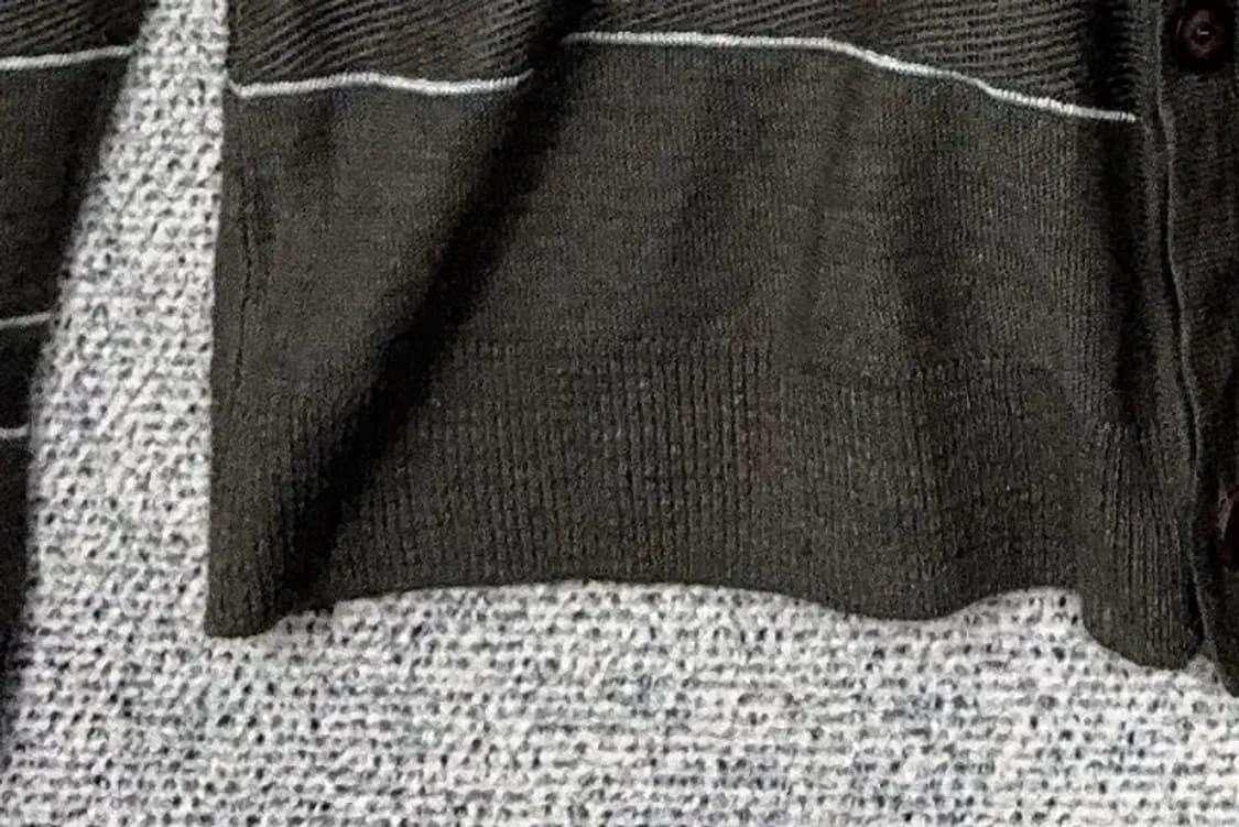 솔리드옴므 스트라이프 그레이 니트 가디건 50(105) 상품이미지5