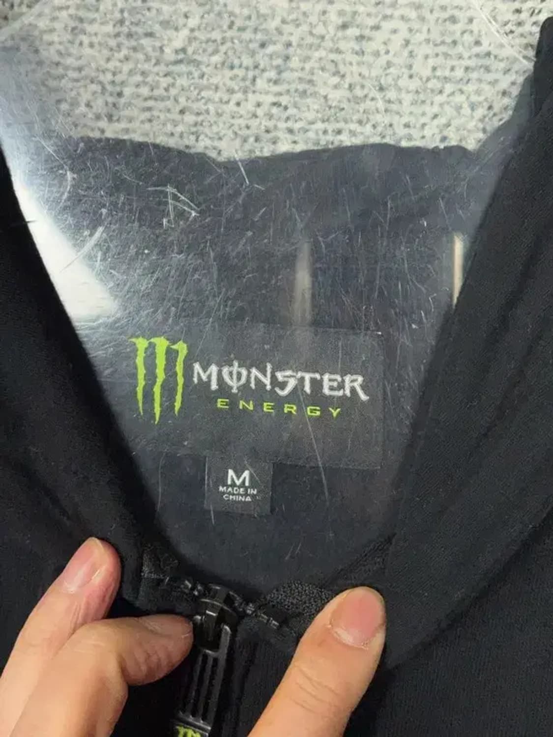 몬스터 에너지 빈티지 스트릿 프린팅 블랙 후드 집업 M 상품이미지9